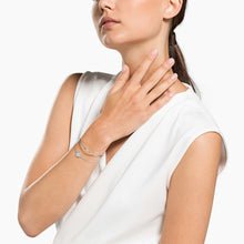 Load image into Gallery viewer, GINGER BANGLE, WHITE, RHODIUM PLATED