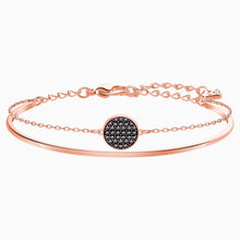 Load image into Gallery viewer, GINGER BANGLE, GRAY, ROSE-GOLD TONE PLATED