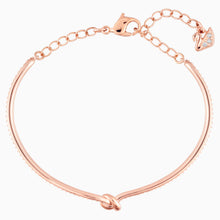 Load image into Gallery viewer, LIFELONG BANGLE, WHITE, ROSE-GOLD TONE PLATED