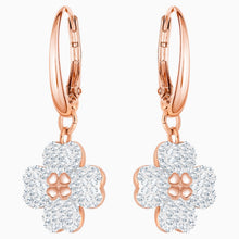 Load image into Gallery viewer, LATISHA PIERCED EARRINGS, WHITE, ROSE-GOLD TONE PLATED