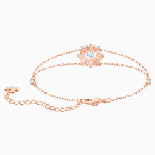 Load image into Gallery viewer, SUNSHINE BRACELET, WHITE, ROSE-GOLD TONE PLATED