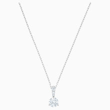 Load image into Gallery viewer, SOLITAIRE PENDANT, WHITE, RHODIUM PLATED