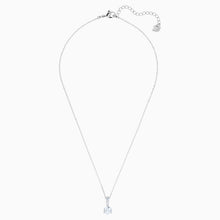 Load image into Gallery viewer, SOLITAIRE PENDANT, WHITE, RHODIUM PLATED