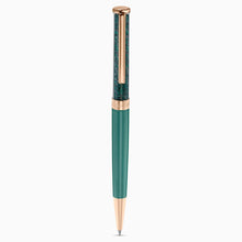 Load image into Gallery viewer, CRYSTALLINE BALLPOINT PEN, GREEN, ROSE-GOLD TONE PLATED