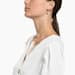 Load image into Gallery viewer, SWAROVSKI SYMBOLIC STAR HOOP PIERCED EARRINGS, WHITE, ROSE-GOLD TONE PLATED