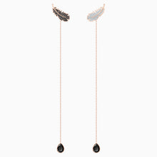 Load image into Gallery viewer, NAUGHTY PIERCED EARRINGS, BLACK, ROSE-GOLD TONE PLATED