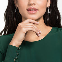 Load image into Gallery viewer, NICE PIERCED EARRINGS, WHITE, RHODIUM PLATED