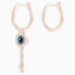 Load image into Gallery viewer, SWAROVSKI SYMBOLIC HOOP PIERCED EARRINGS, MULTI-COLORED, ROSE-GOLD TONE PLATED