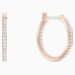 Load image into Gallery viewer, SWAROVSKI SYMBOLIC HOOP PIERCED EARRINGS, MULTI-COLORED, ROSE-GOLD TONE PLATED