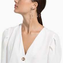 Load image into Gallery viewer, Swarovski Symbolic Hoop Pierced Earrings, Multi-colored, Rose-gold tone plated