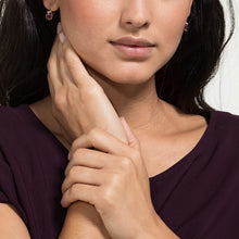 Load image into Gallery viewer, BELLA V PIERCED EARRINGS, PURPLE, GOLD-TONE PLATED