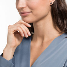 Load image into Gallery viewer, NAUGHTY PIERCED EARRINGS, BLACK, ROSE-GOLD TONE PLATED
