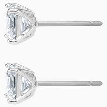 Load image into Gallery viewer, Attract Pierced Earrings, White, Rhodium plated