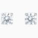 Load image into Gallery viewer, ATTRACT STUD PIERCED EARRINGS, WHITE, RHODIUM PLATED