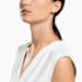 Load image into Gallery viewer, ATTRACT STUD PIERCED EARRINGS, WHITE, RHODIUM PLATED