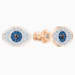 Load image into Gallery viewer, SWAROVSKI SYMBOLIC STUD PIERCED EARRINGS, BLUE, ROSE-GOLD TONE PLATED