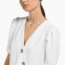 Load image into Gallery viewer, ATTRACT NECKLACE, WHITE, RHODIUM PLATED