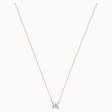 Load image into Gallery viewer, ATTRACT NECKLACE, WHITE, ROSE-GOLD TONE PLATED