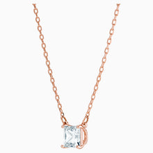 Load image into Gallery viewer, ATTRACT NECKLACE, WHITE, ROSE-GOLD TONE PLATED