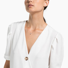 Load image into Gallery viewer, ATTRACT NECKLACE, WHITE, ROSE-GOLD TONE PLATED