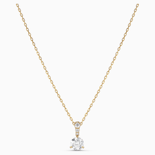 Load image into Gallery viewer, SOLITAIRE PENDANT, WHITE, GOLD-TONE PLATED