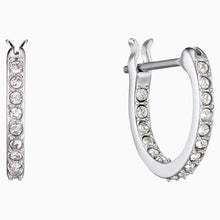 Load image into Gallery viewer, SWAROVSKI ICONIC SWAN PIERCED EARRINGS, MULTI-COLORED, RHODIUM PLATED