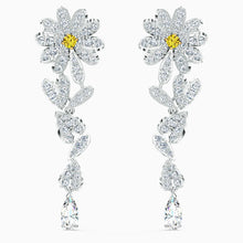Load image into Gallery viewer, ETERNAL FLOWER PIERCED EARRINGS, YELLOW, MIXED METAL FINISH