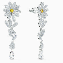 Load image into Gallery viewer, ETERNAL FLOWER PIERCED EARRINGS, YELLOW, MIXED METAL FINISH