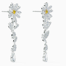 Load image into Gallery viewer, ETERNAL FLOWER PIERCED EARRINGS, YELLOW, MIXED METAL FINISH
