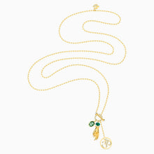 Load image into Gallery viewer, SWAROVSKI SYMBOLIC HAND OM PENDANT, GREEN, GOLD-TONE PLATED