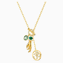 Load image into Gallery viewer, SWAROVSKI SYMBOLIC HAND OM PENDANT, GREEN, GOLD-TONE PLATED
