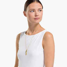 Load image into Gallery viewer, SWAROVSKI SYMBOLIC HAND OM PENDANT, GREEN, GOLD-TONE PLATED