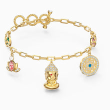 Load image into Gallery viewer, SWAROVSKI SYMBOLIC BUDDHA BRACELET, LIGHT MULTI-COLORED, GOLD-TONE PLATED