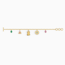 Load image into Gallery viewer, SWAROVSKI SYMBOLIC BUDDHA BRACELET, LIGHT MULTI-COLORED, GOLD-TONE PLATED