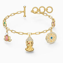 Load image into Gallery viewer, SWAROVSKI SYMBOLIC BUDDHA BRACELET, LIGHT MULTI-COLORED, GOLD-TONE PLATED