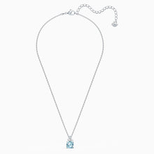 Load image into Gallery viewer, SPARKLING PENDANT, AQUA, RHODIUM PLATED