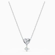 Load image into Gallery viewer, LIFELONG HEART PENDANT, WHITE, RHODIUM PLATED