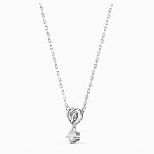 Load image into Gallery viewer, LIFELONG HEART PENDANT, WHITE, RHODIUM PLATED