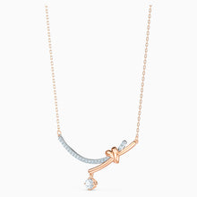 Load image into Gallery viewer, LIFELONG HEART NECKLACE, WHITE, MIXED METAL FINISH