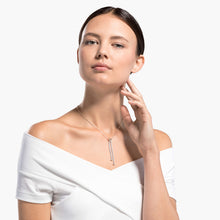 Load image into Gallery viewer, LIFELONG HEART Y NECKLACE, WHITE, MIXED METAL FINISH