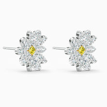 Load image into Gallery viewer, ETERNAL FLOWER STUD PIERCED EARRINGS, YELLOW, MIXED METAL FINISH