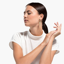 Load image into Gallery viewer, TROPICAL PARROT PIERCED EARRINGS, LIGHT MULTI-COLORED, GOLD-TONE PLATED