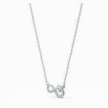 Load image into Gallery viewer, SWAROVSKI INFINITY NECKLACE, WHITE, RHODIUM PLATED