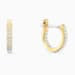 Load image into Gallery viewer, SWAROVSKI SYMBOLIC MANDALA HOOP PIERCED EARRINGS, GREEN, GOLD-TONE PLATED