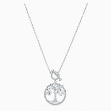 Load image into Gallery viewer, SWAROVSKI SYMBOLIC TREE OF LIFE NECKLACE, WHITE, RHODIUM PLATED
