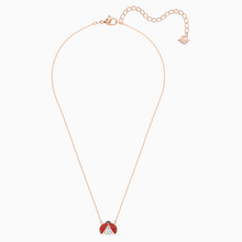 Load image into Gallery viewer, SWAROVSKI SPARKLING DANCE LADYBUG NECKLACE, RED, GOLD-TONE PLATED