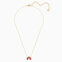 Load image into Gallery viewer, SWAROVSKI SPARKLING DANCE LADYBUG NECKLACE, RED, GOLD-TONE PLATED