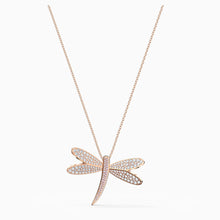 Load image into Gallery viewer, ETERNAL FLOWER NECKLACE, WHITE, ROSE-GOLD TONE PLATED