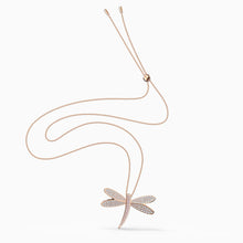 Load image into Gallery viewer, ETERNAL FLOWER NECKLACE, WHITE, ROSE-GOLD TONE PLATED