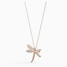 Load image into Gallery viewer, ETERNAL FLOWER NECKLACE, WHITE, ROSE-GOLD TONE PLATED